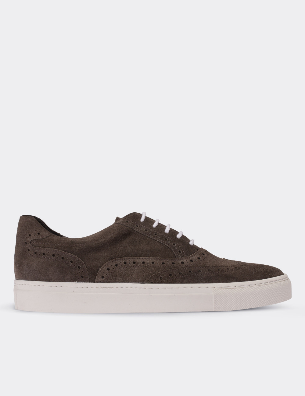 Green Suede Leather Sneakers - 01637MYSLC01