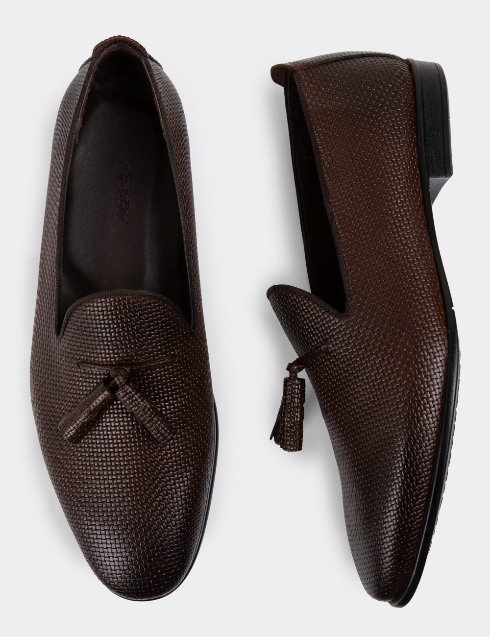 Brown Leather Loafers - 01702MKHVC11
