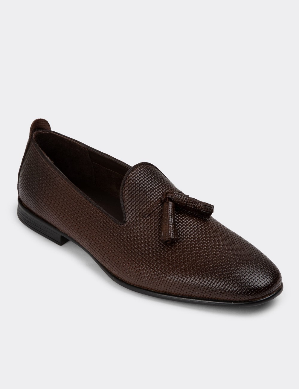 Brown Leather Loafers - 01702MKHVC11