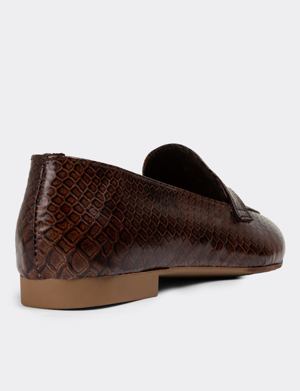 Brown Leather Loafers - 01897ZKHVC01