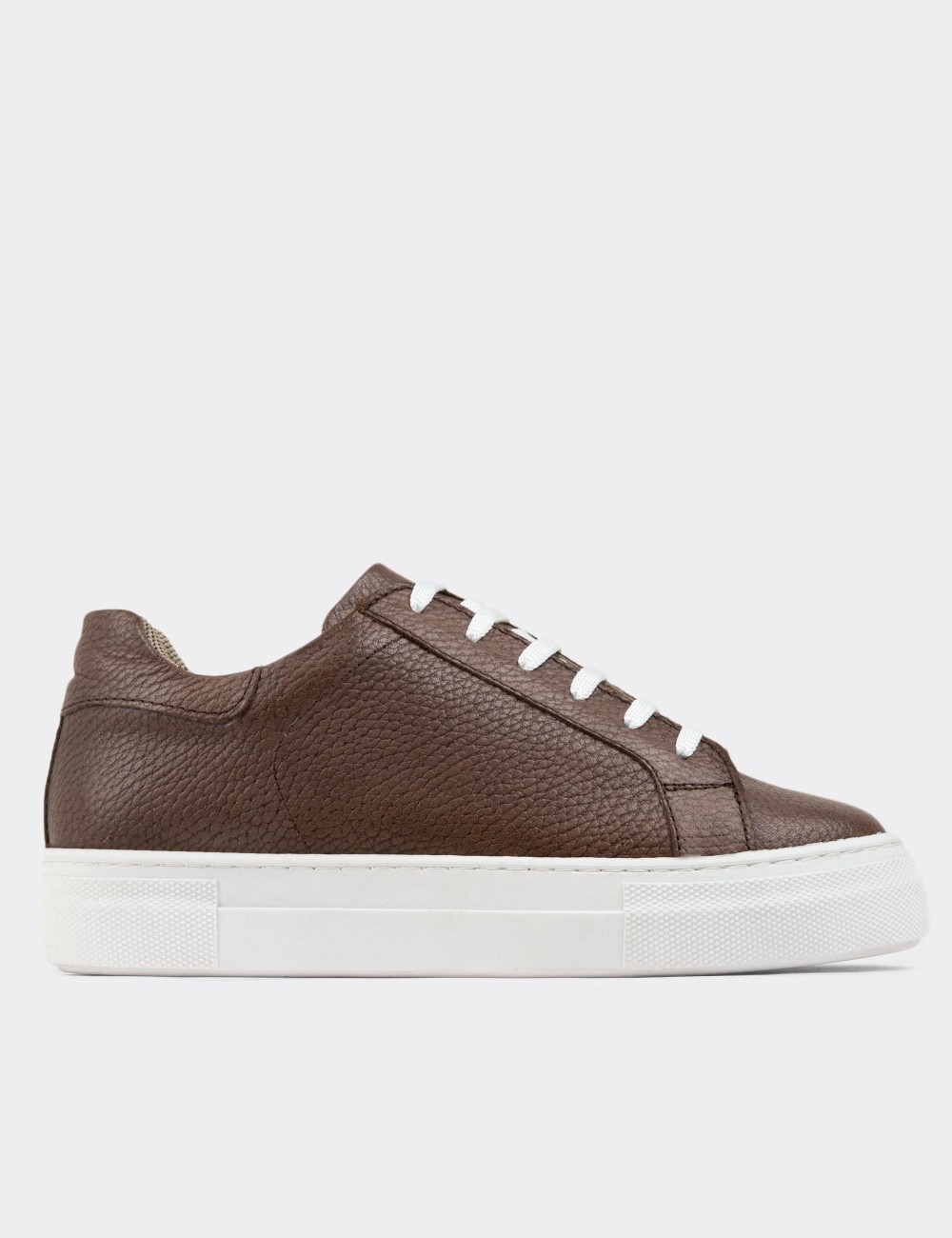 Brown Leather Sneakers - Z1681ZKHVC37