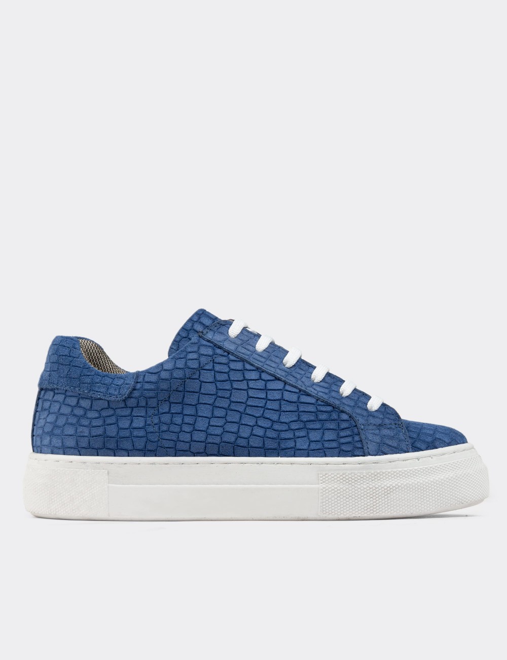 Blue Nubuck Calfskin Sneakers - Z1681ZMVIC15