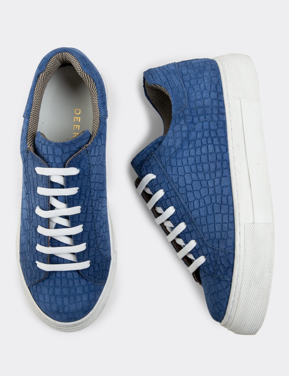 Blue Nubuck Calfskin Sneakers - Z1681ZMVIC15
