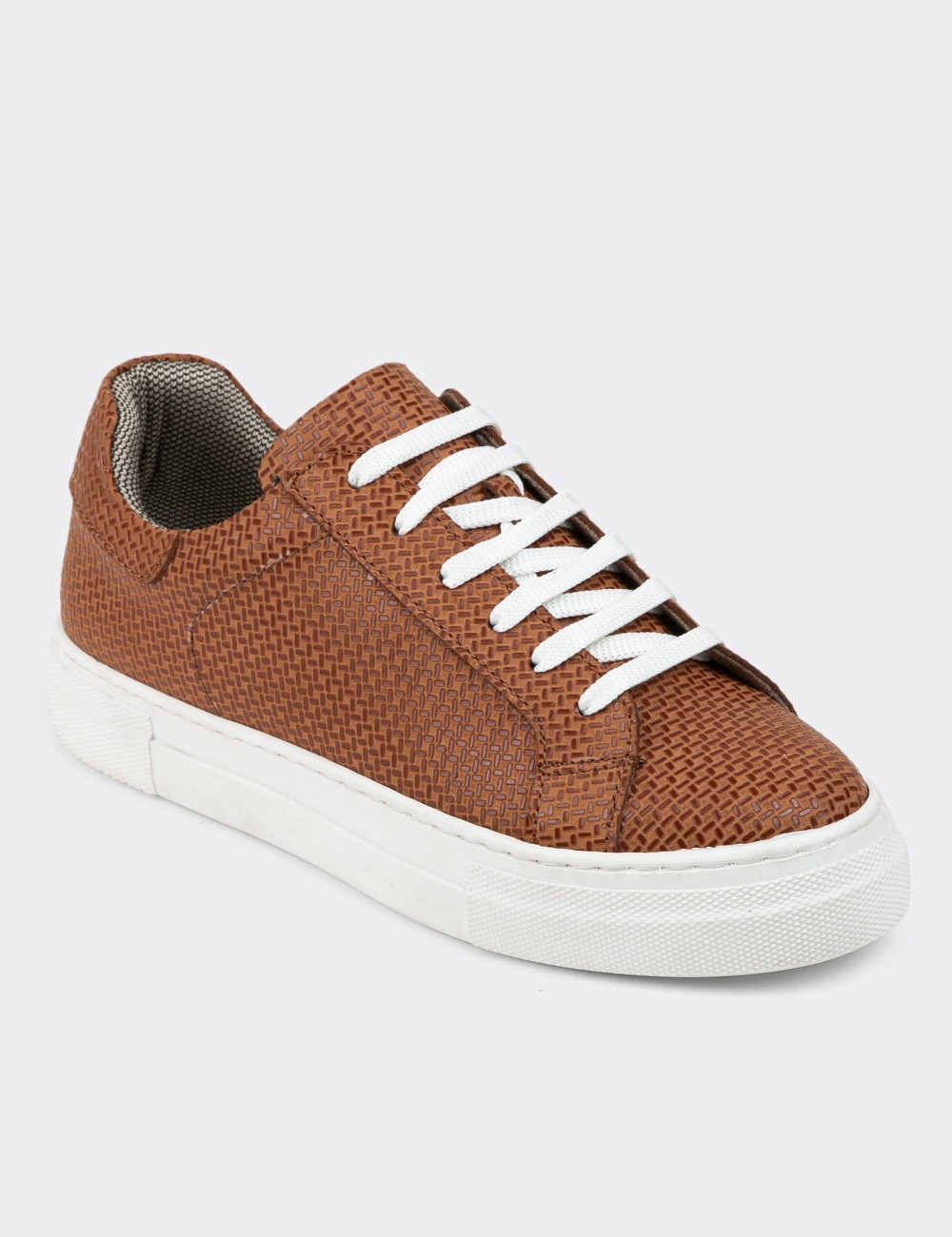 Tan Leather Sneakers - Z1681ZTBAC21