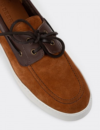 Tan Suede Leather Lace-up Shoes