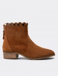 Tan Suede Leather Summer Boots