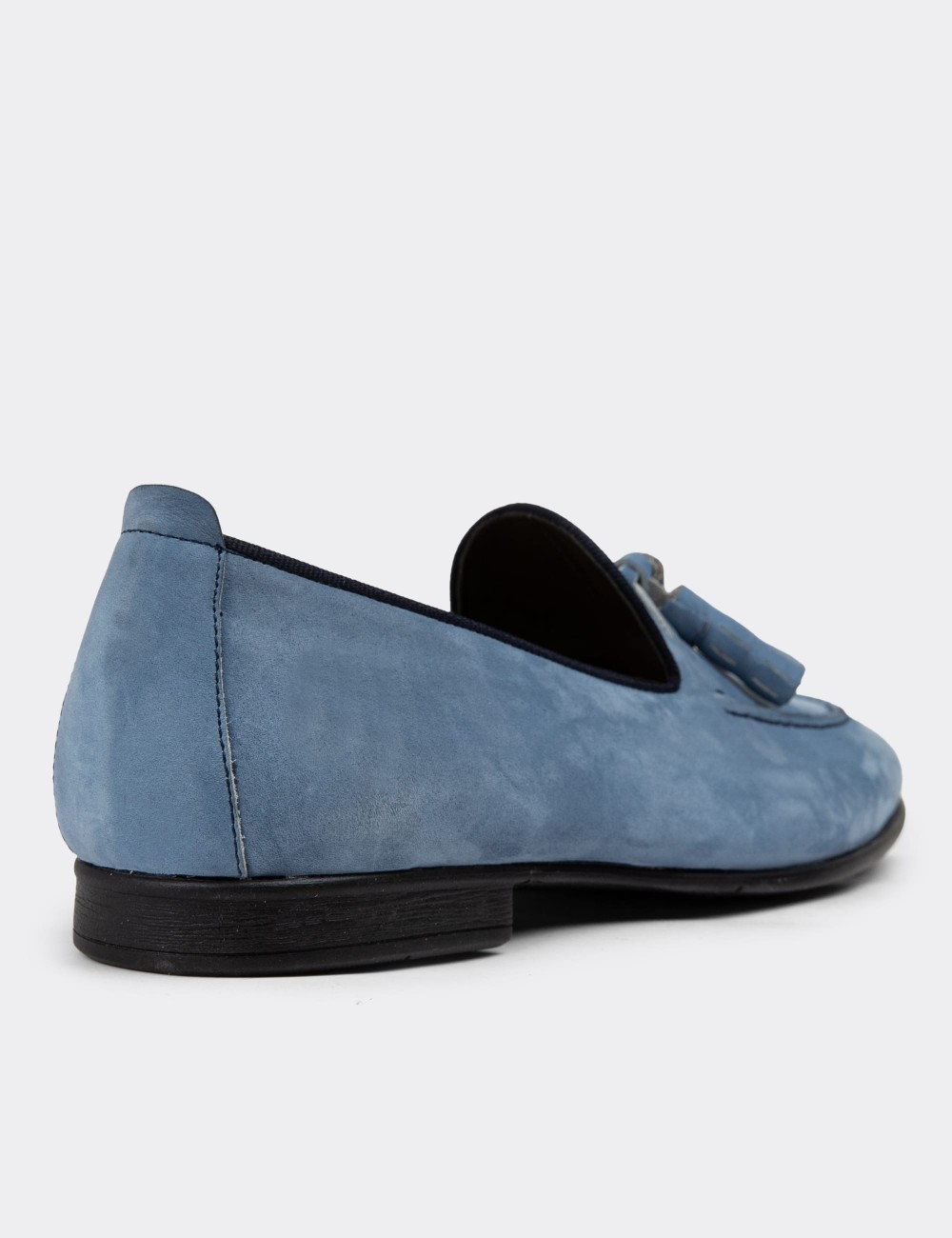 Blue Suede Leather Loafers - 01701MMVIC02