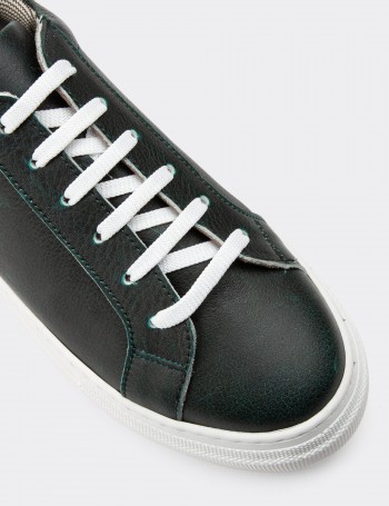 Green Leather Sneakers - Z1681ZYSLC06