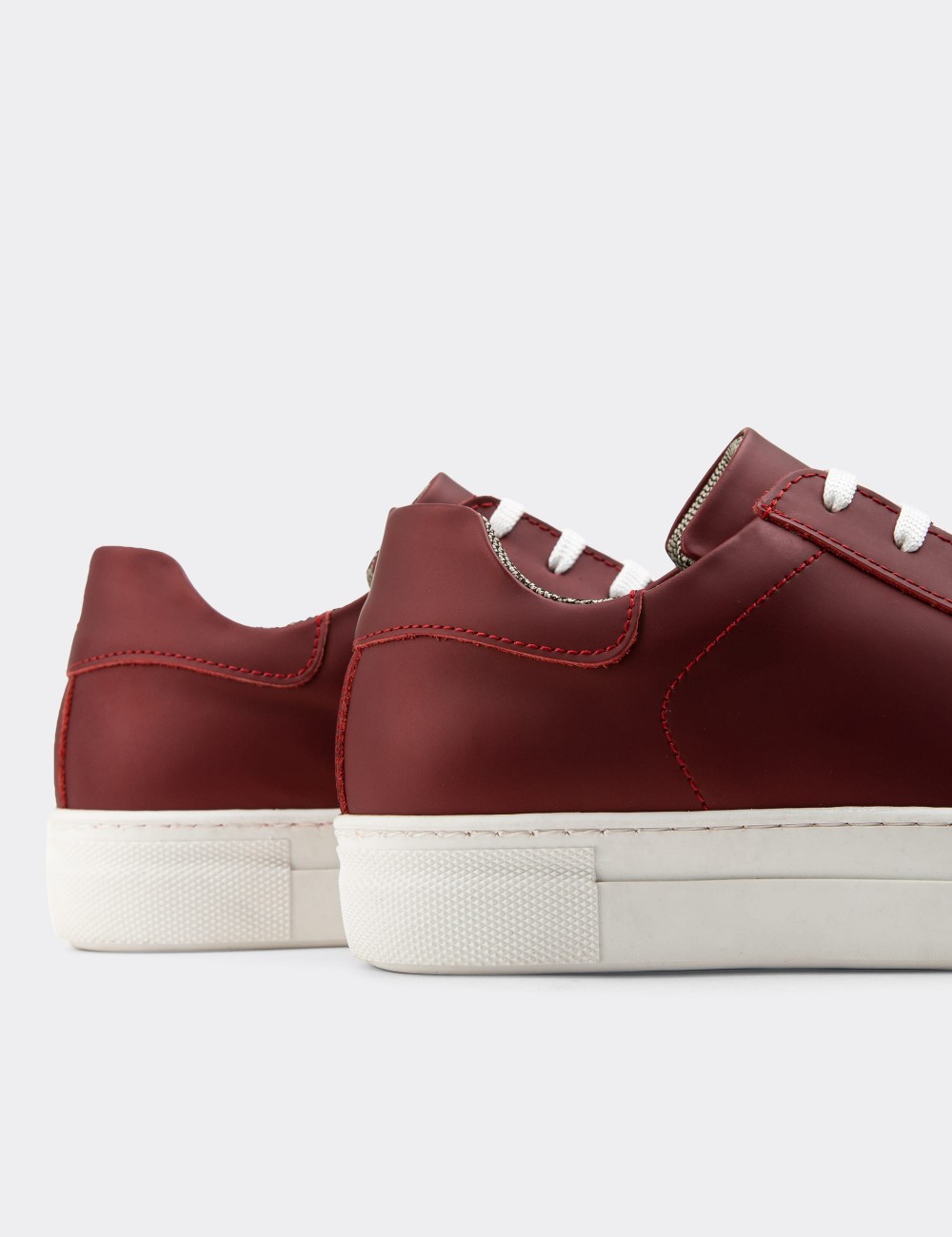 Burgundy Leather Sneakers - Z1681ZBRDC05