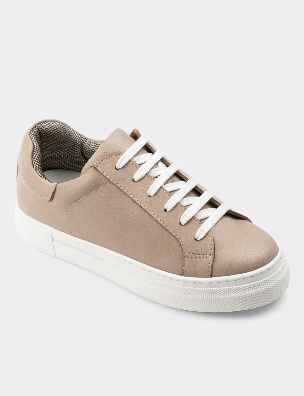 Sandstone Leather Sneakers - Z1681ZVZNC07