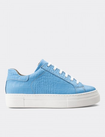 Blue Leather Sneakers - Z1681ZMVIC09