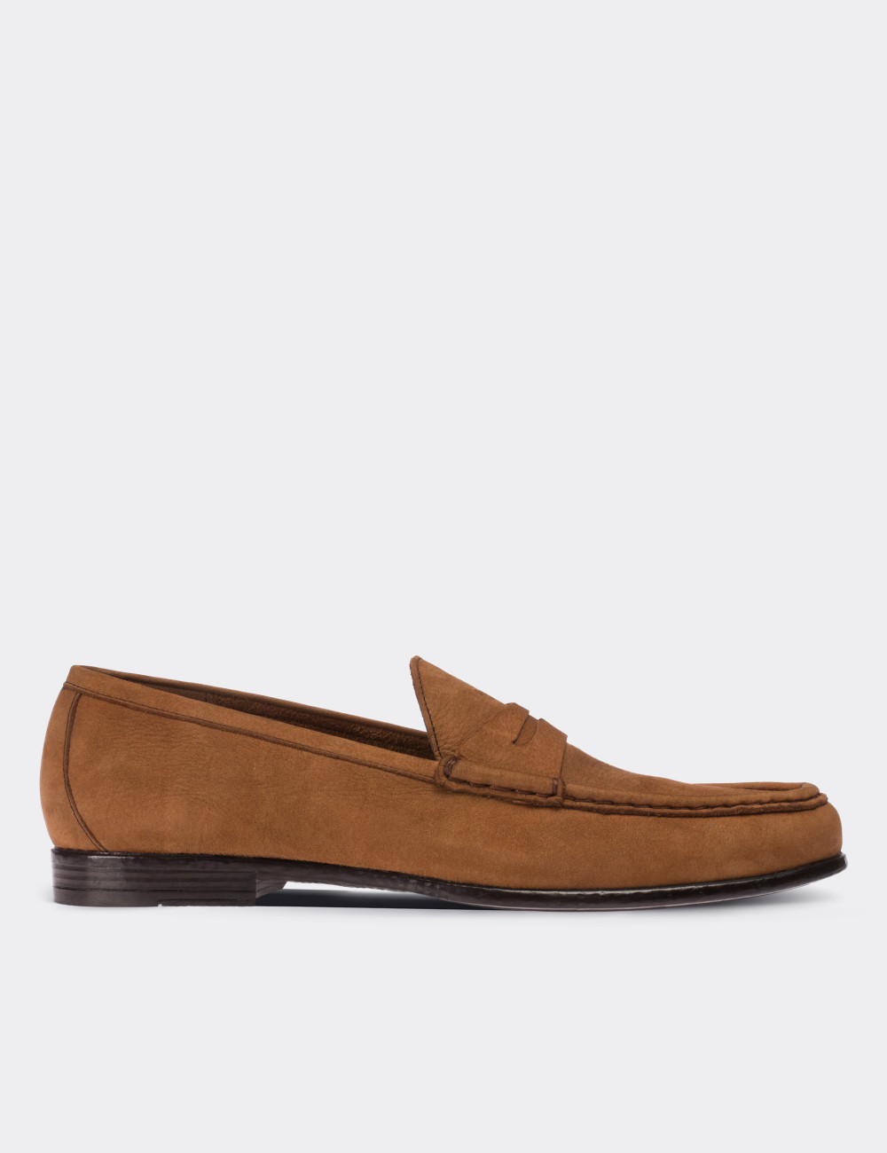 Tan Nubuck Leather Loafers - Deery