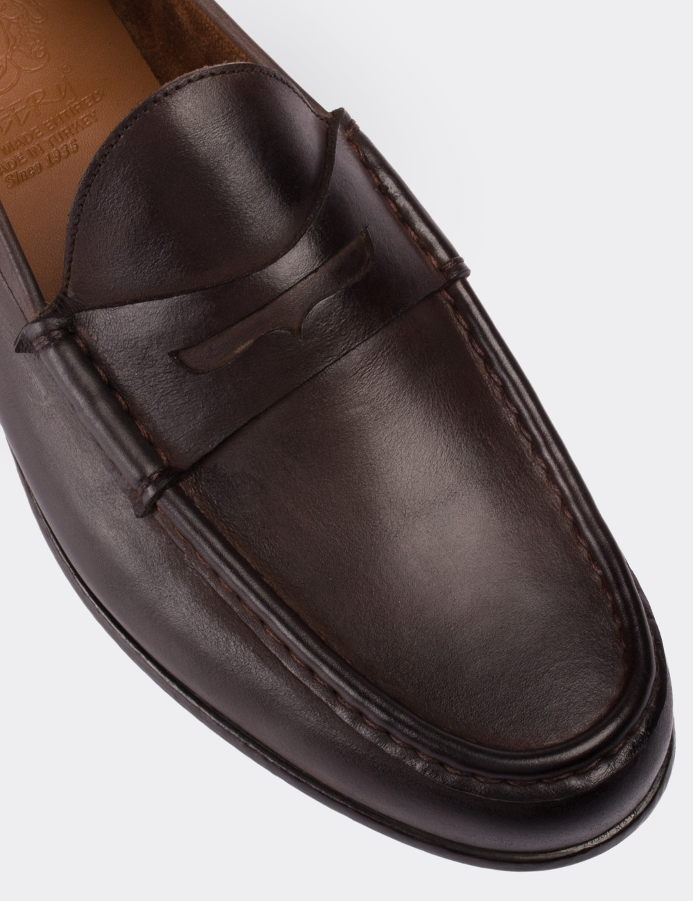 Brown Calfskin Leather Loafers Deery