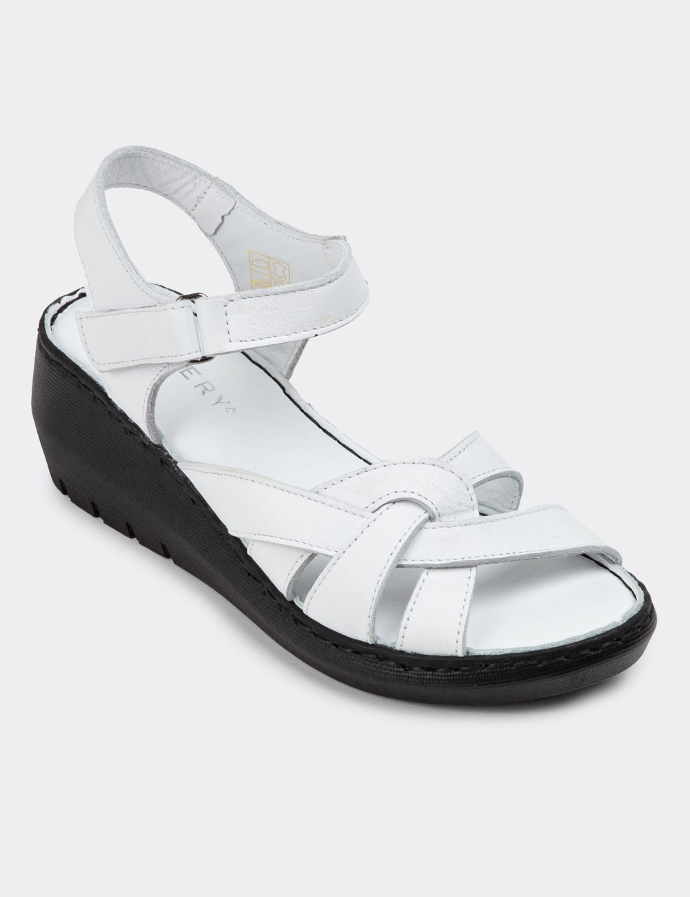 White Leather Sandals - SE141ZBYZC01