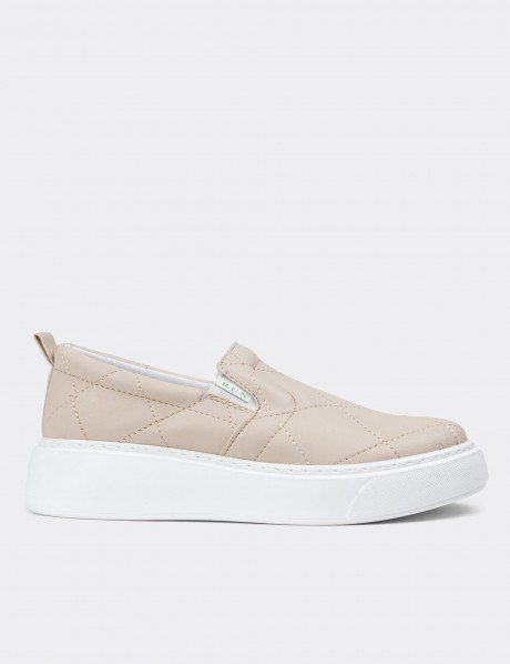 Beige Slip-on Sneakers