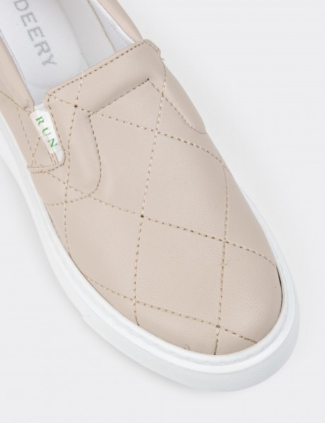 Beige Slip-on Sneakers