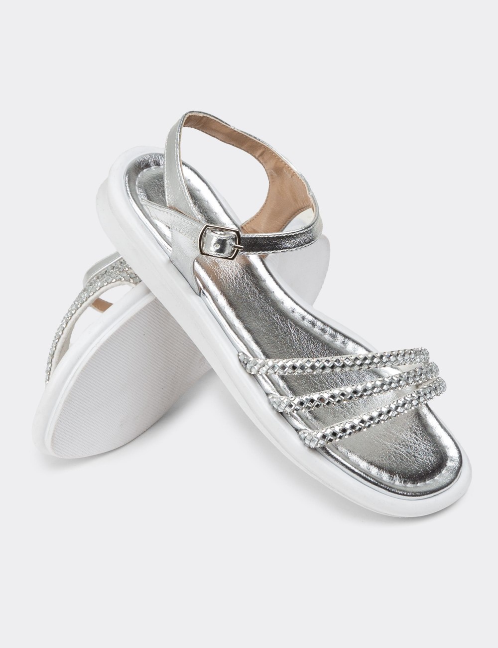 Silver Sandals - K7512ZGMSC01