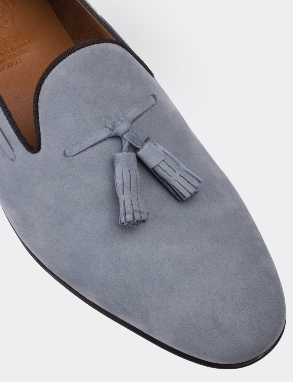 Blue Nubuck Leather Loafers - 01643MMVIC01