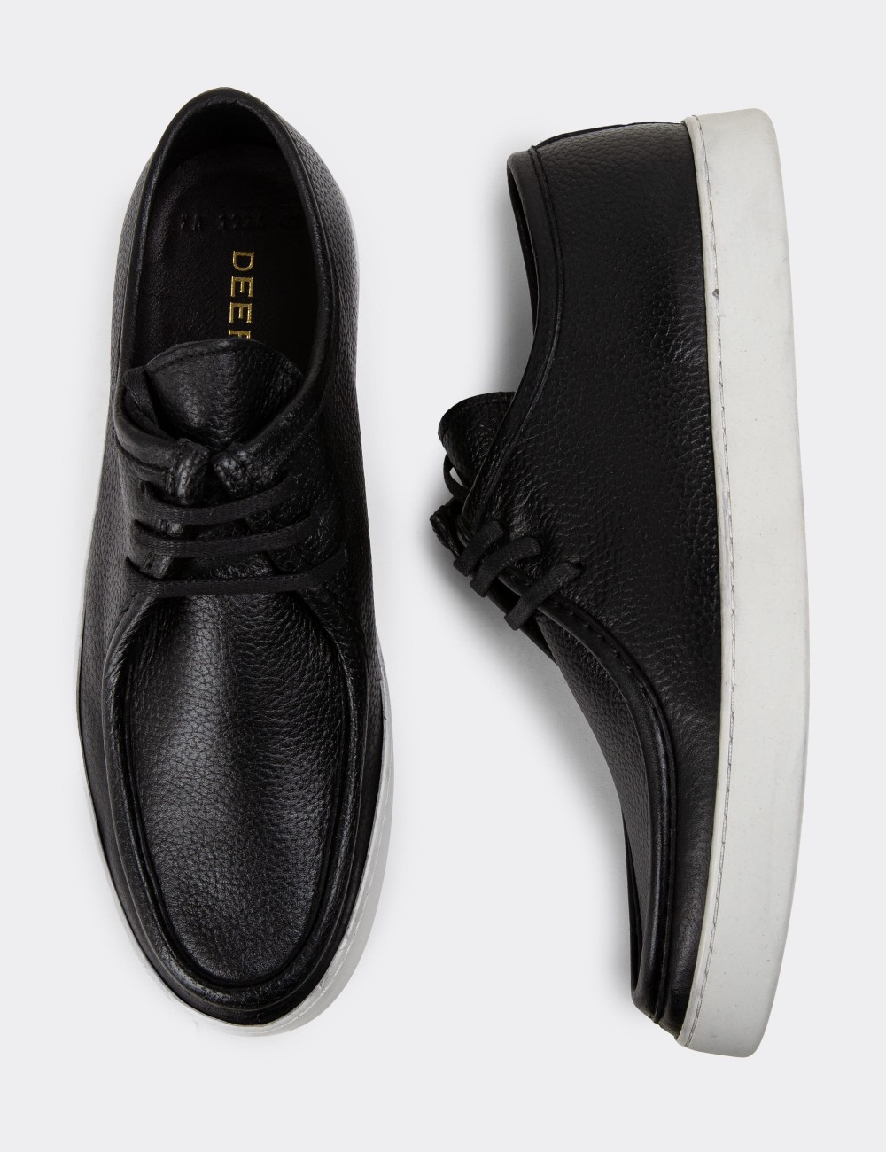Black Leather Sneakers - 01926MSYHC01
