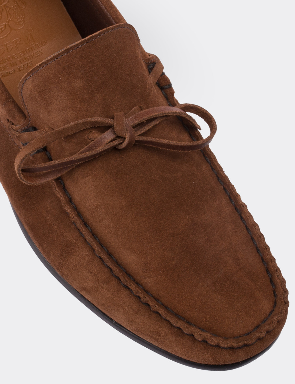 Brown Suede Leather Drivers - 01647MTRNC01
