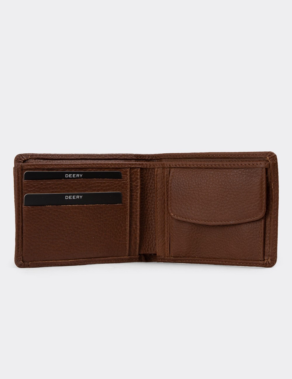 Leather Tan Men's Wallet - 00340MTBAZ01