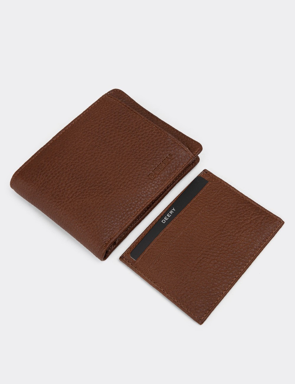 Leather Tan Men's Wallet - 00340MTBAZ01