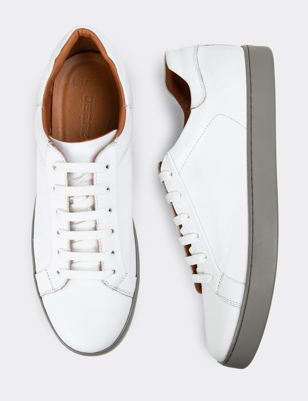 White Leather Sneakers - 01829MBYZC11