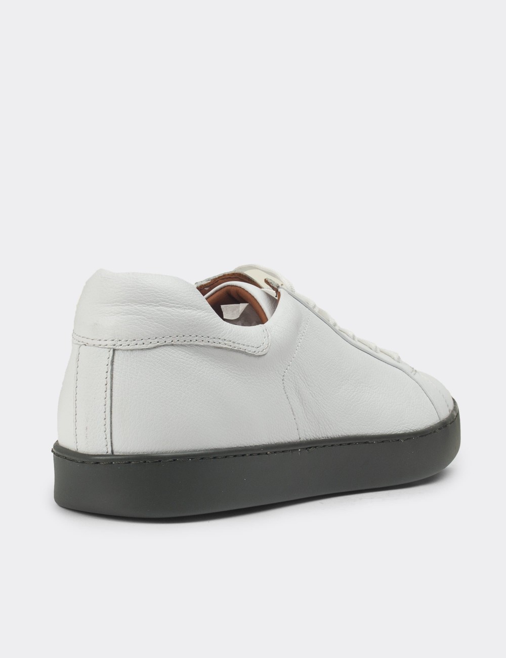 White Leather Sneakers - 01829MBYZC13
