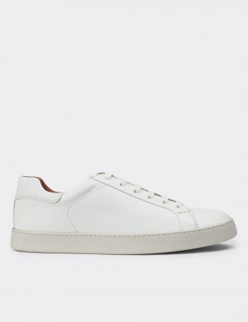 White Leather Sneakers - 01829MBYZC12