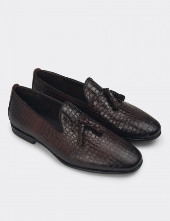 Brown Leather Loafers - 01702MKHVC19