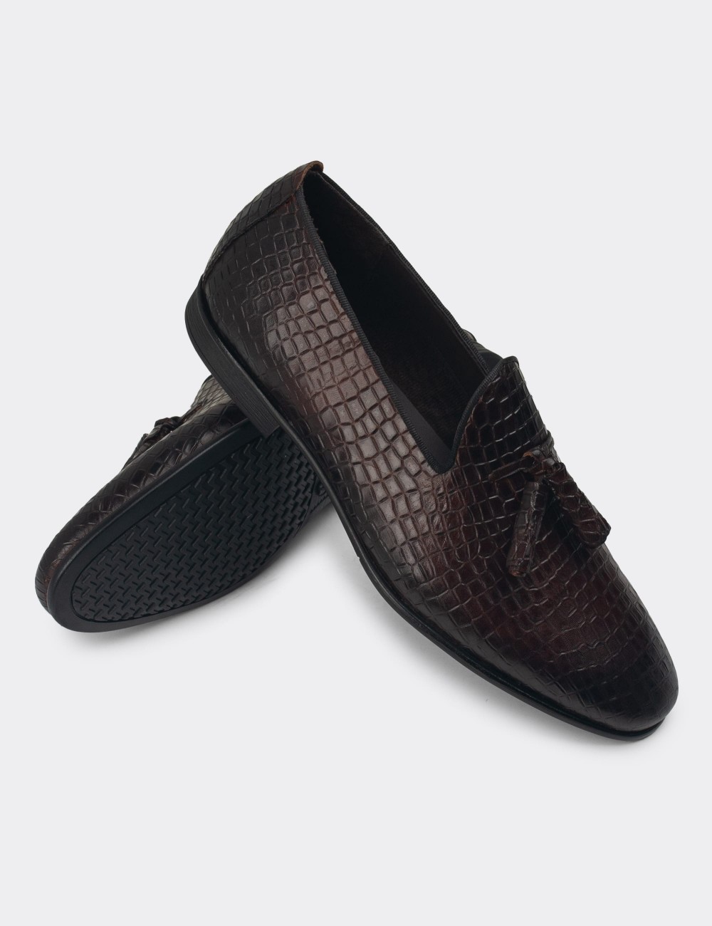 Brown Leather Loafers - 01702MKHVC19