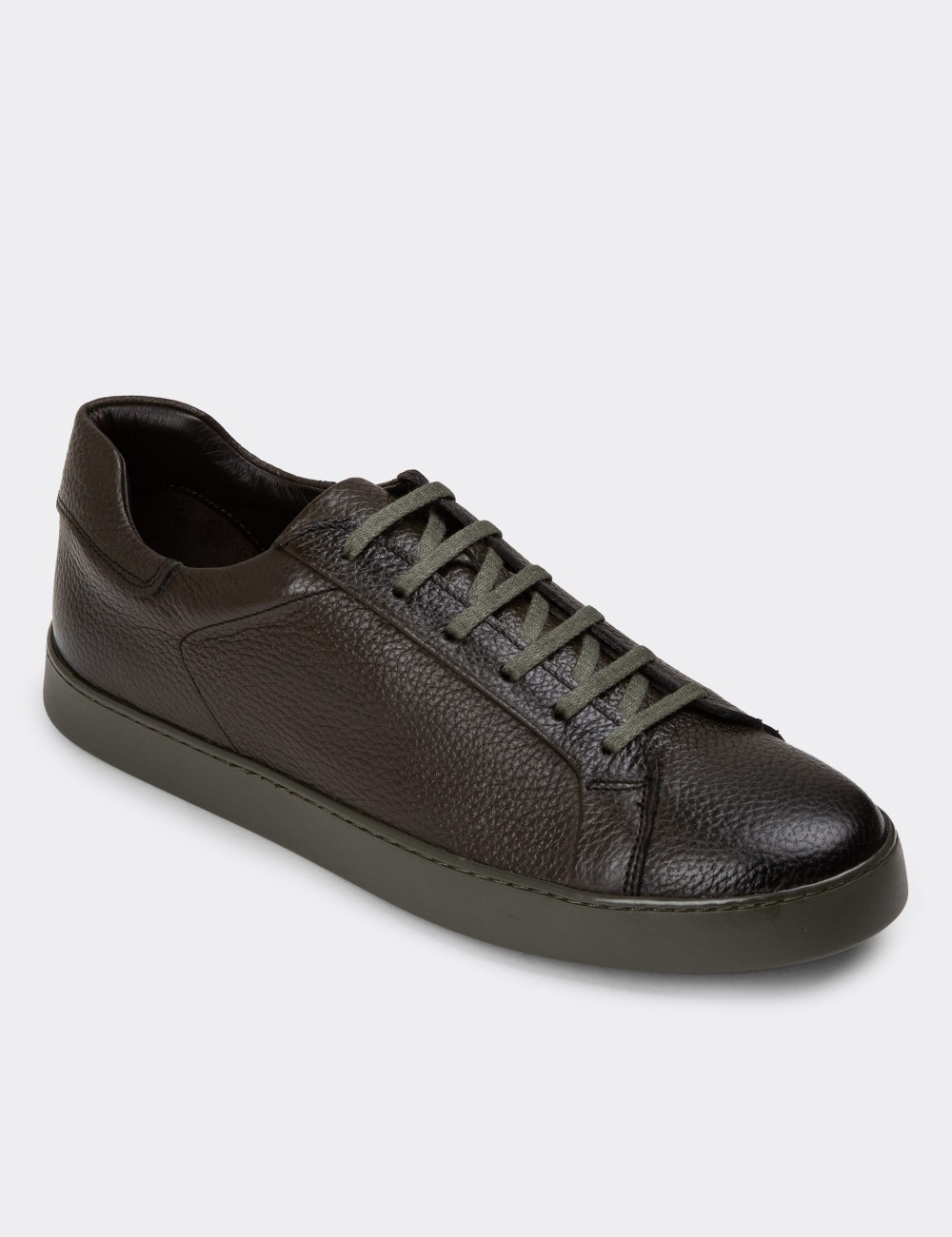 Green Suede Leather Sneakers - 01955MHAKC01