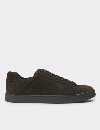 Green Suede Leather Sneakers - 01955MHAKC02