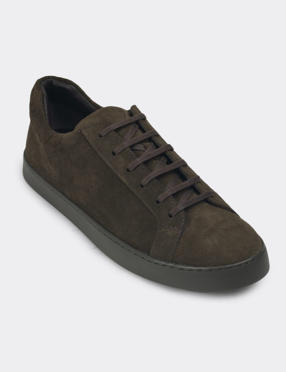 Green Suede Leather Sneakers - 01955MHAKC02