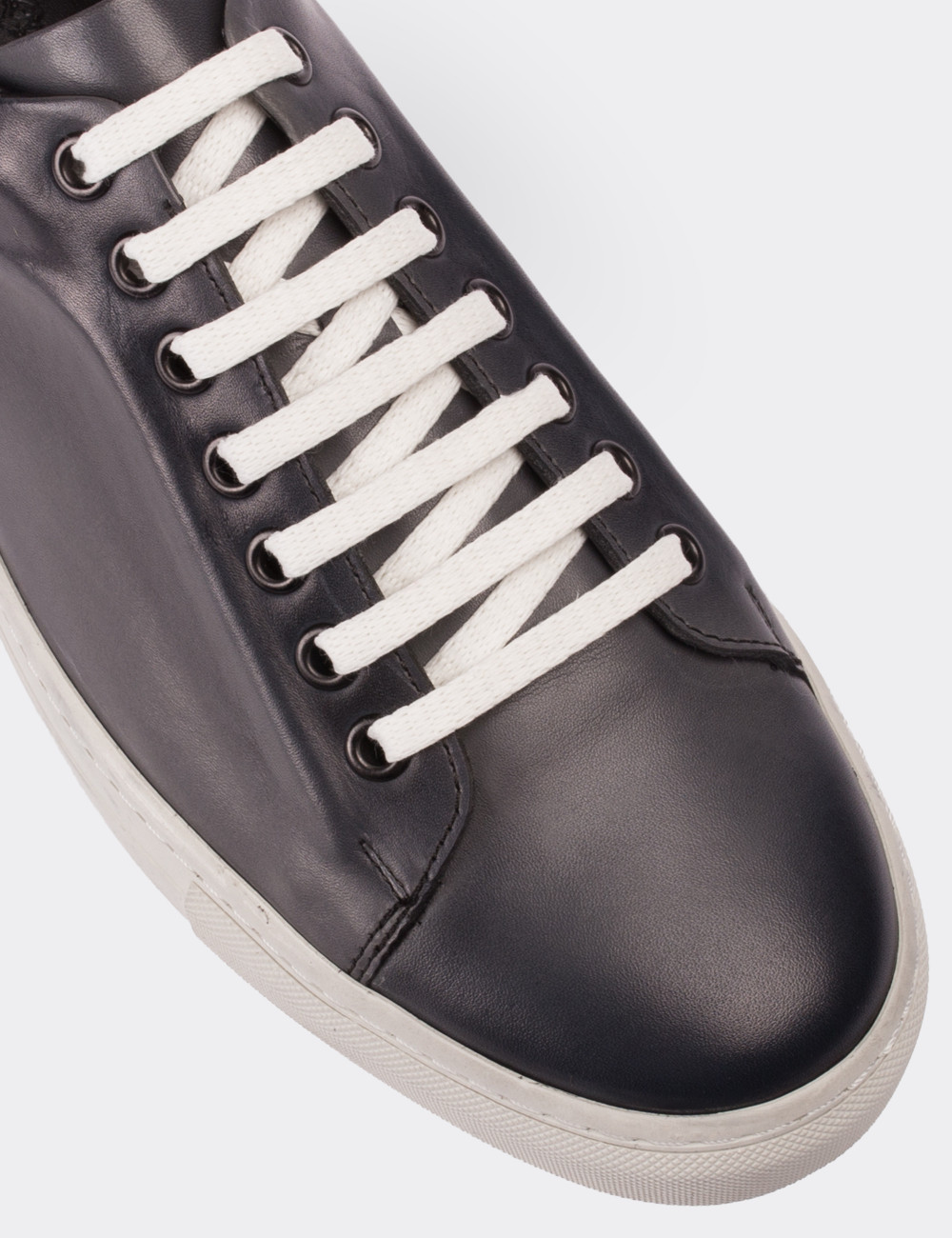 Gray  Leather Sneakers - 01669MGRIC01