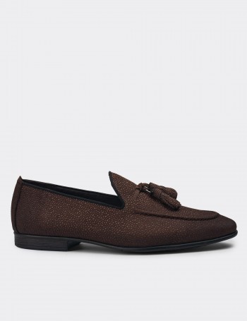 Brown Leather Loafers - 01701MKHVC78