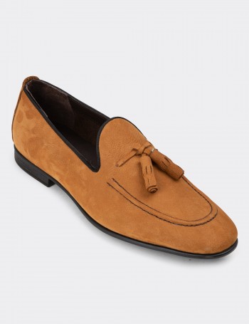 Tan Suede Leather Loafers - 01701MTRNC01