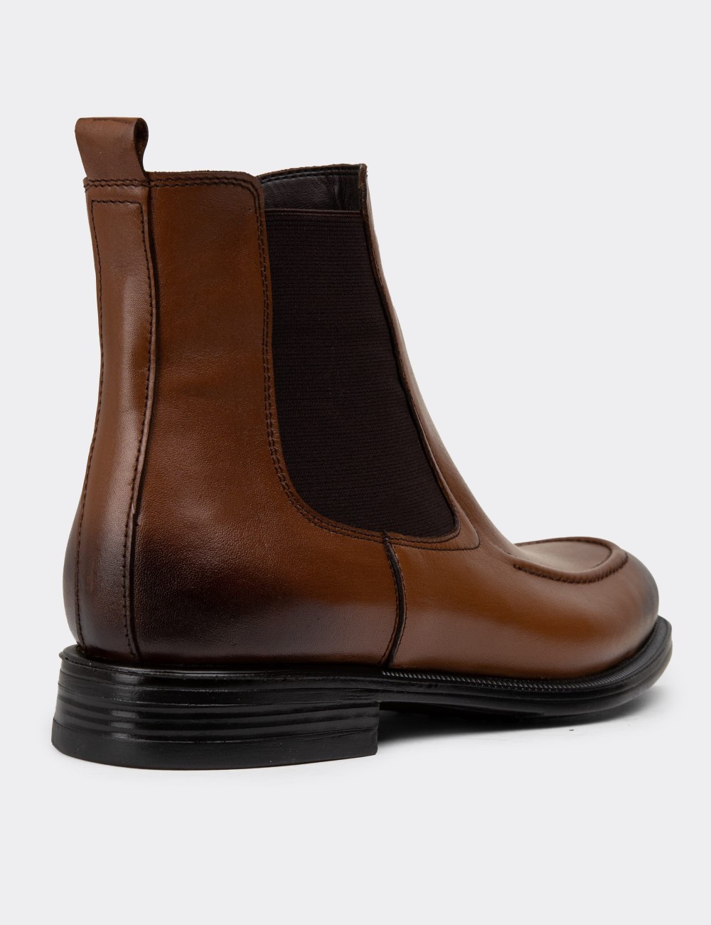Tan Leather Chelsea Boots - 01953MTBAC01
