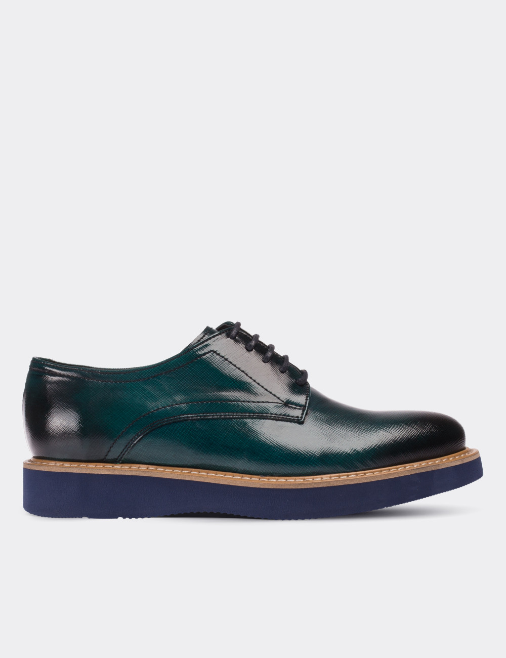green patent leather