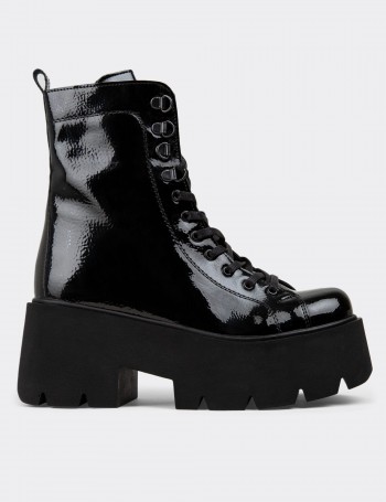 Black Patent Boots - K1605ZSYHE01