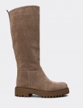 Sandstone Suede Leather Boots