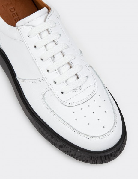 White Leather Sneakers