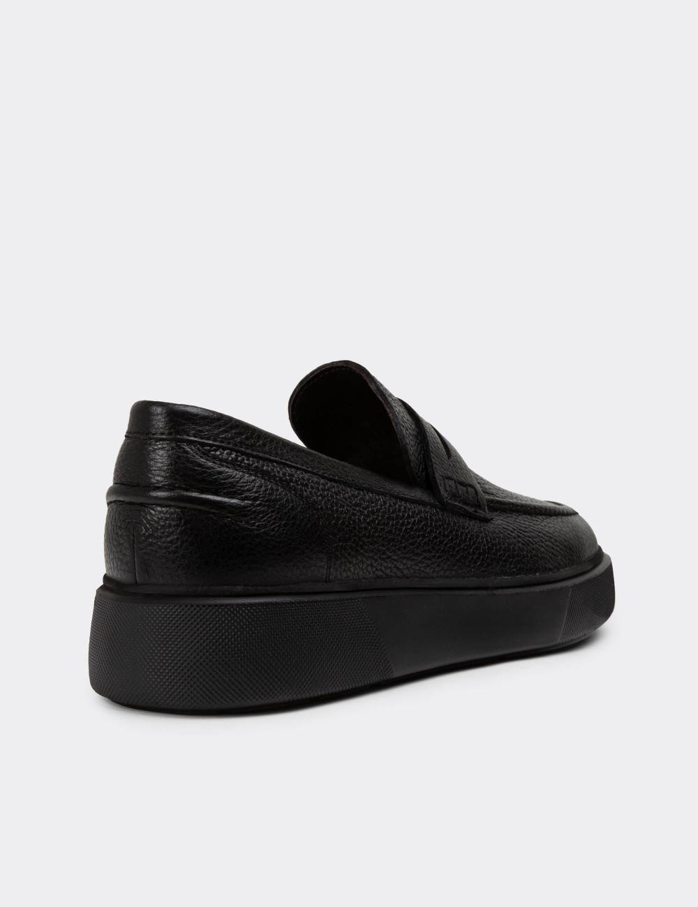 Black Leather Loafers - 01964MSYHE01