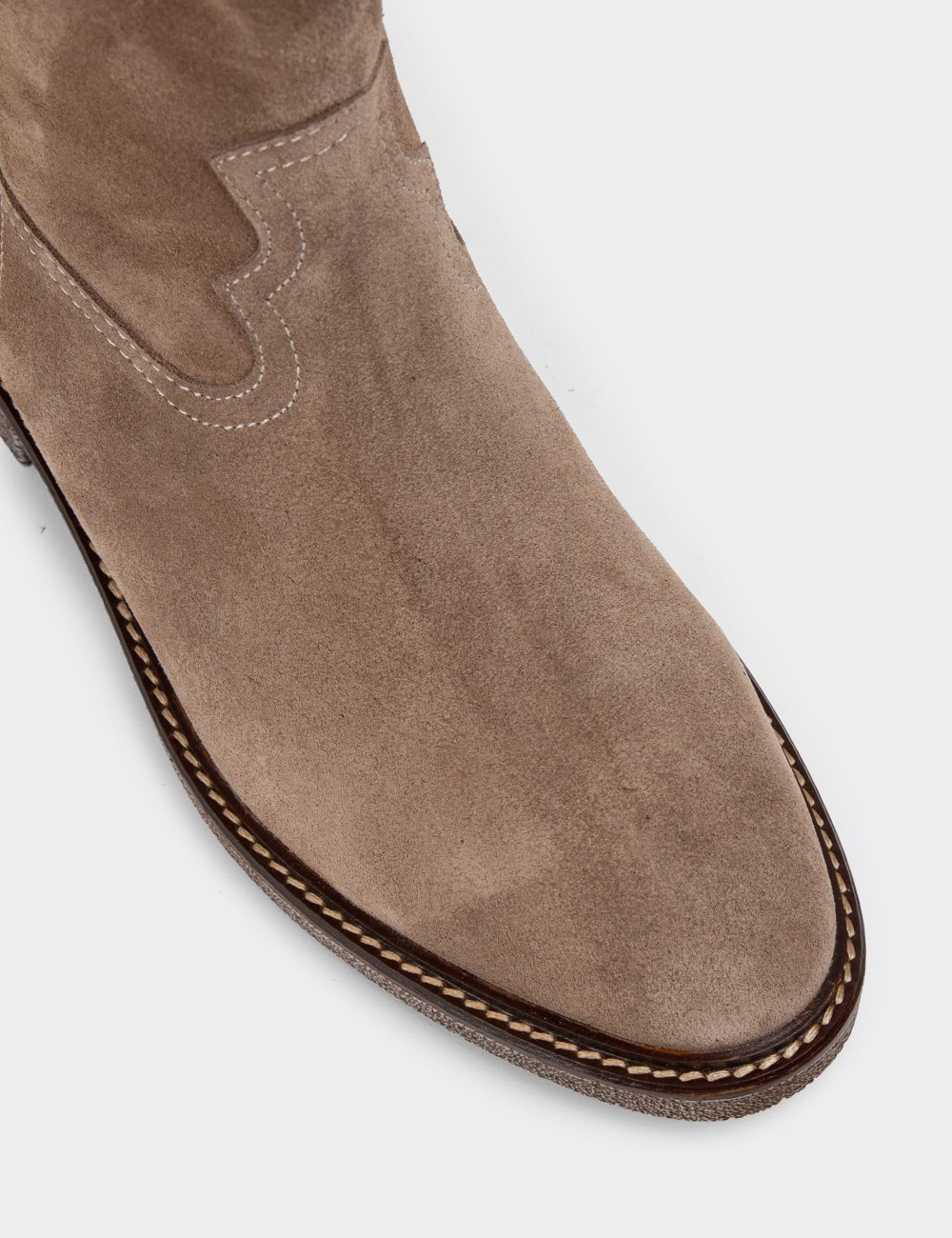 Sandstone Suede Leather Boots - 01968ZVZNC01