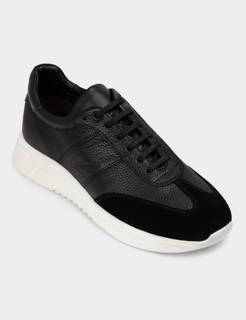 Black Leather Sneakers - 01961MSYHP01