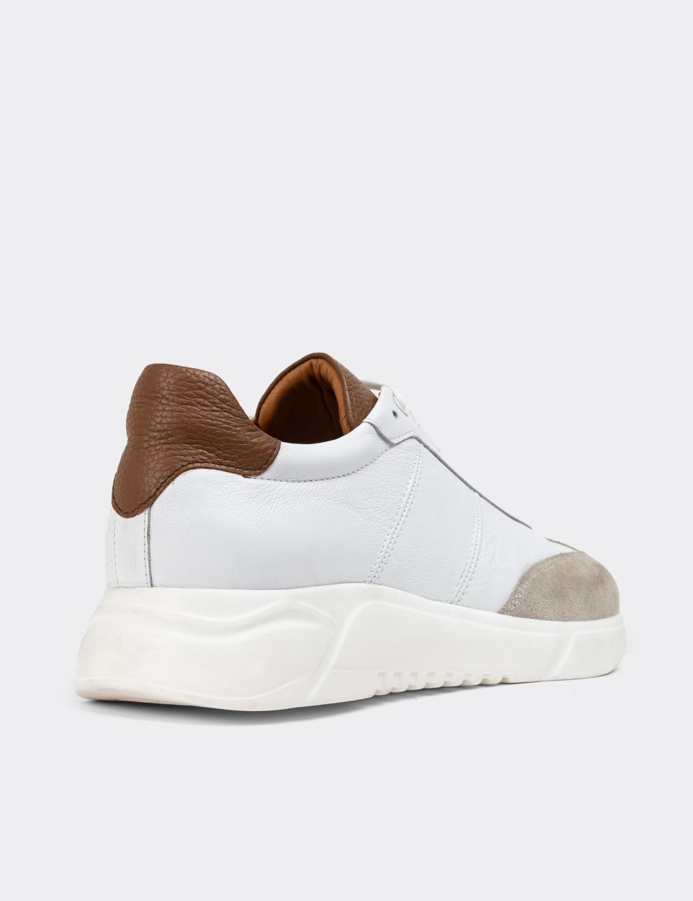 White Leather Sneakers - 01961MBYZP01