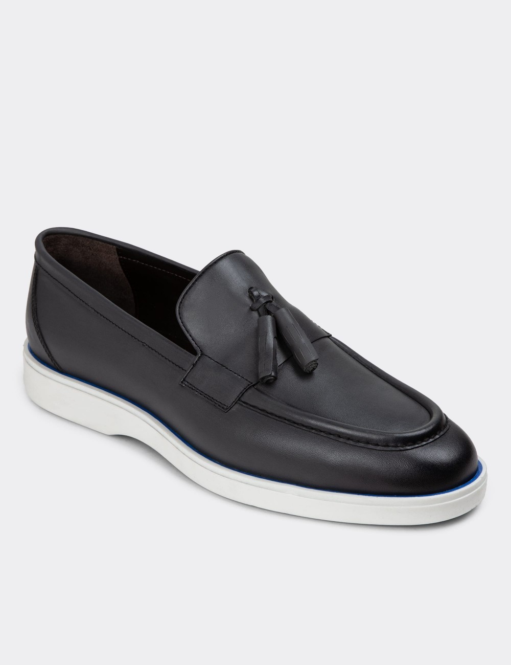 Gray Leather Loafers - 01958MGRIC01