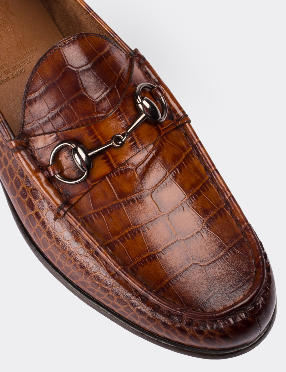 Tan  Leather Loafers - 01649MTBAC01