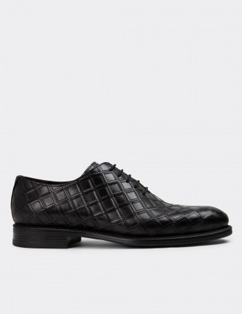 Black Leather Classic Shoes - 01830MSYHC03