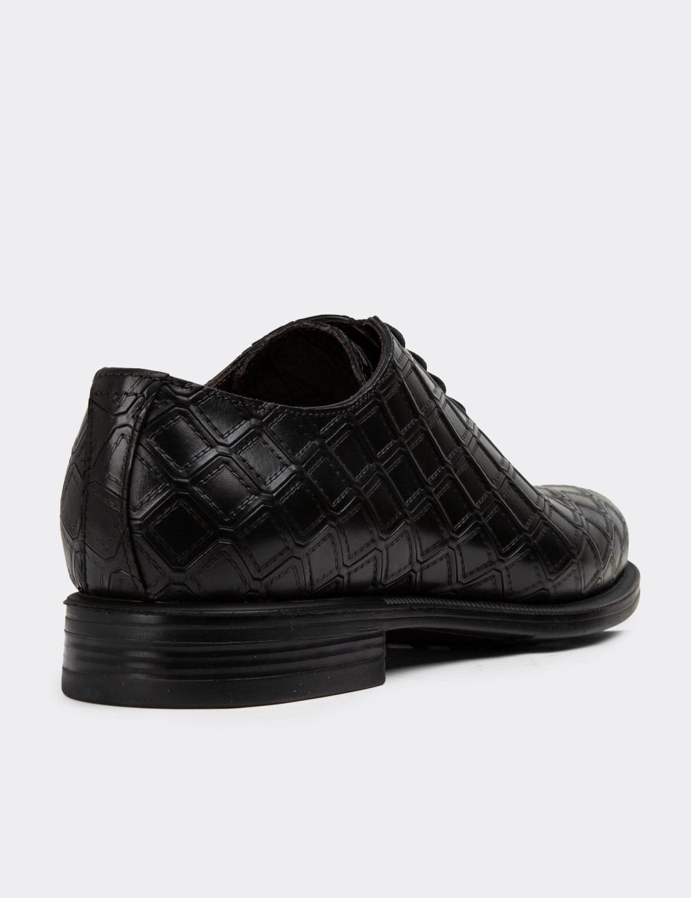 Black Leather Classic Shoes - 01830MSYHC03